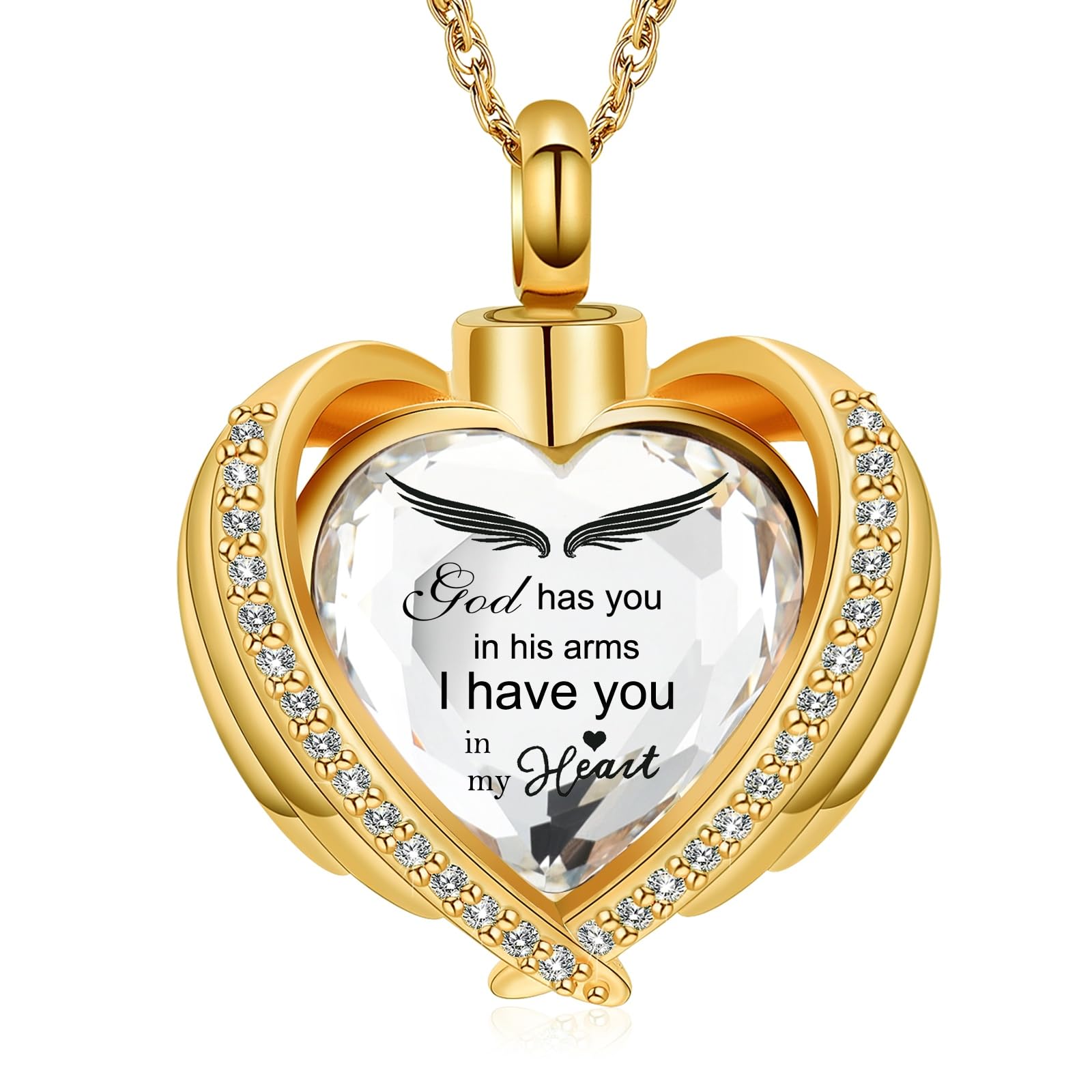 Cremation Heart Urn Necklace Ashes Jewelry for Women Men Keepsake Pendant Memorial Locket Ash Holder-image-19