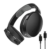 Hesh ANC Wireless Over-Ear Bluetooth Headphones with Extra USB-C Charging Cable, Active Noise Canceling, 22 Hrs Battery, Foldable Lightweight Design, Microphone iPhone Android - True Black