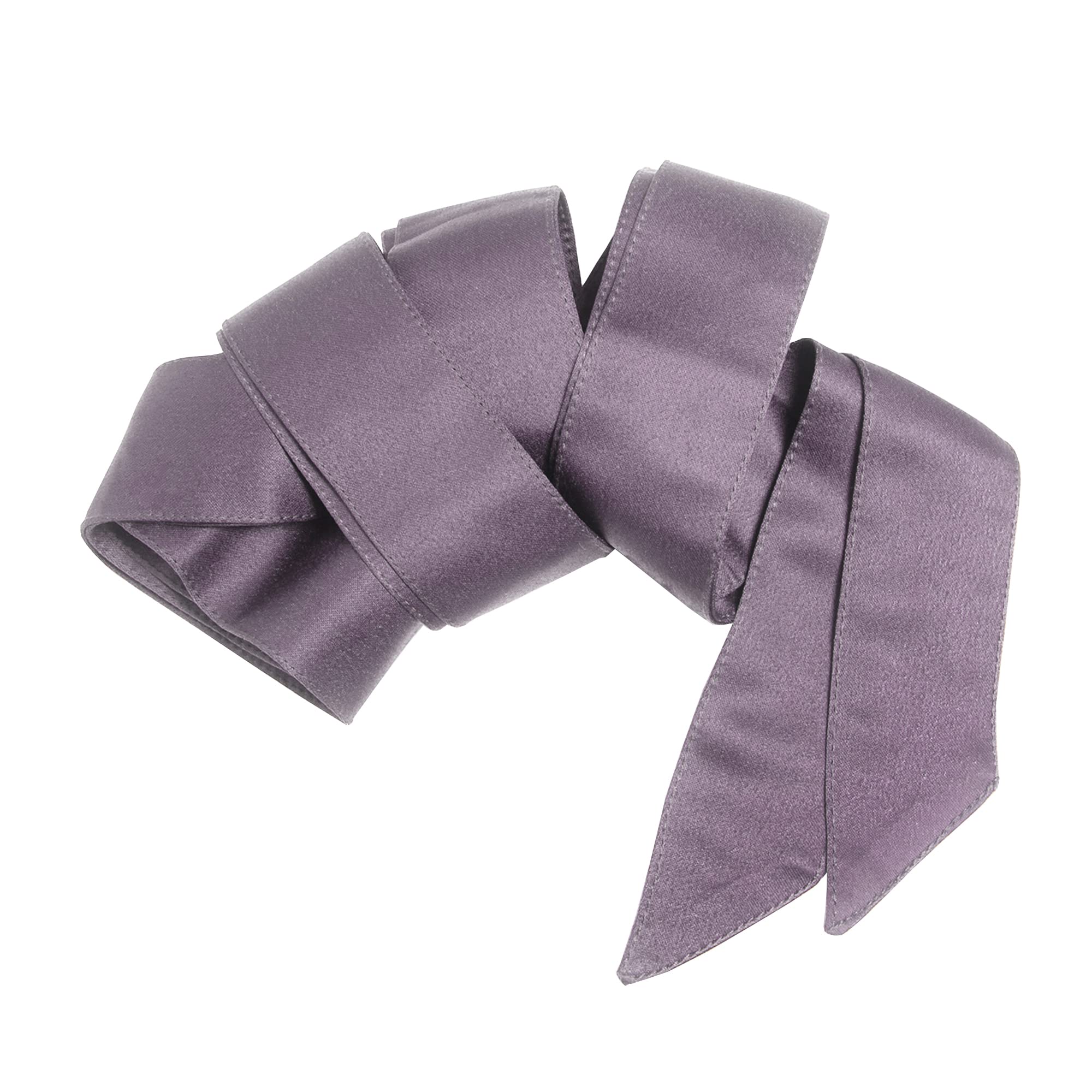 Maya Deluxe Women's Moody Lilac Sash Belt Satin Sash Tie Ribbon Bow Accessory For Bridesmaids Bridal Wedding Prom Evening Occasion L-Xl