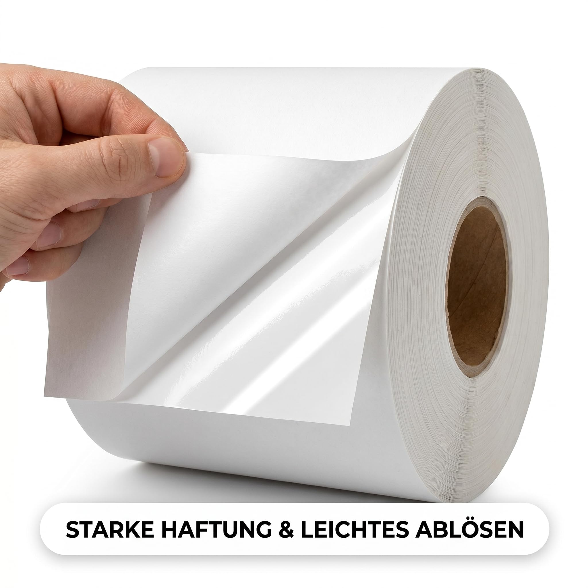 Versandetiketten 100 x 150 cm auf Rolle, 10 Rollen je 500 Thermoetiketten, weiß matt, permanent selbstklebend, für Direkt-Thermodrucker, Barcode, Adresse & Lagerkennzeichnung