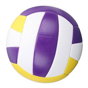 Amazon | 屋内屋外バレーボール、サイズ5紫黄白ゴムライナー漏れ