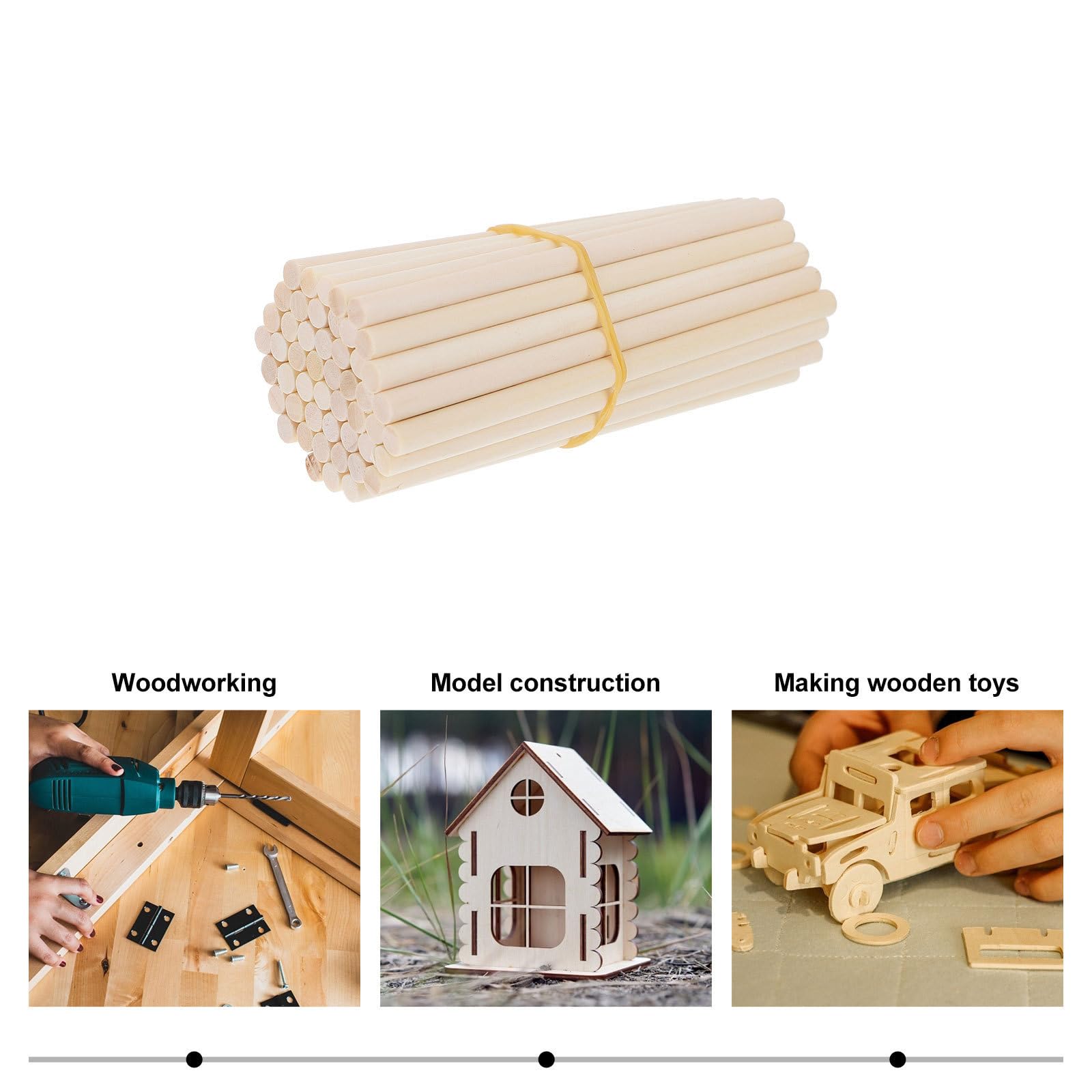 Holibanna 500 Palitos de Madera Beige para Hacer Helados y Proyectos de Manualidades, Seguros Tacto Cómodo para Crear Juguetes de Madera