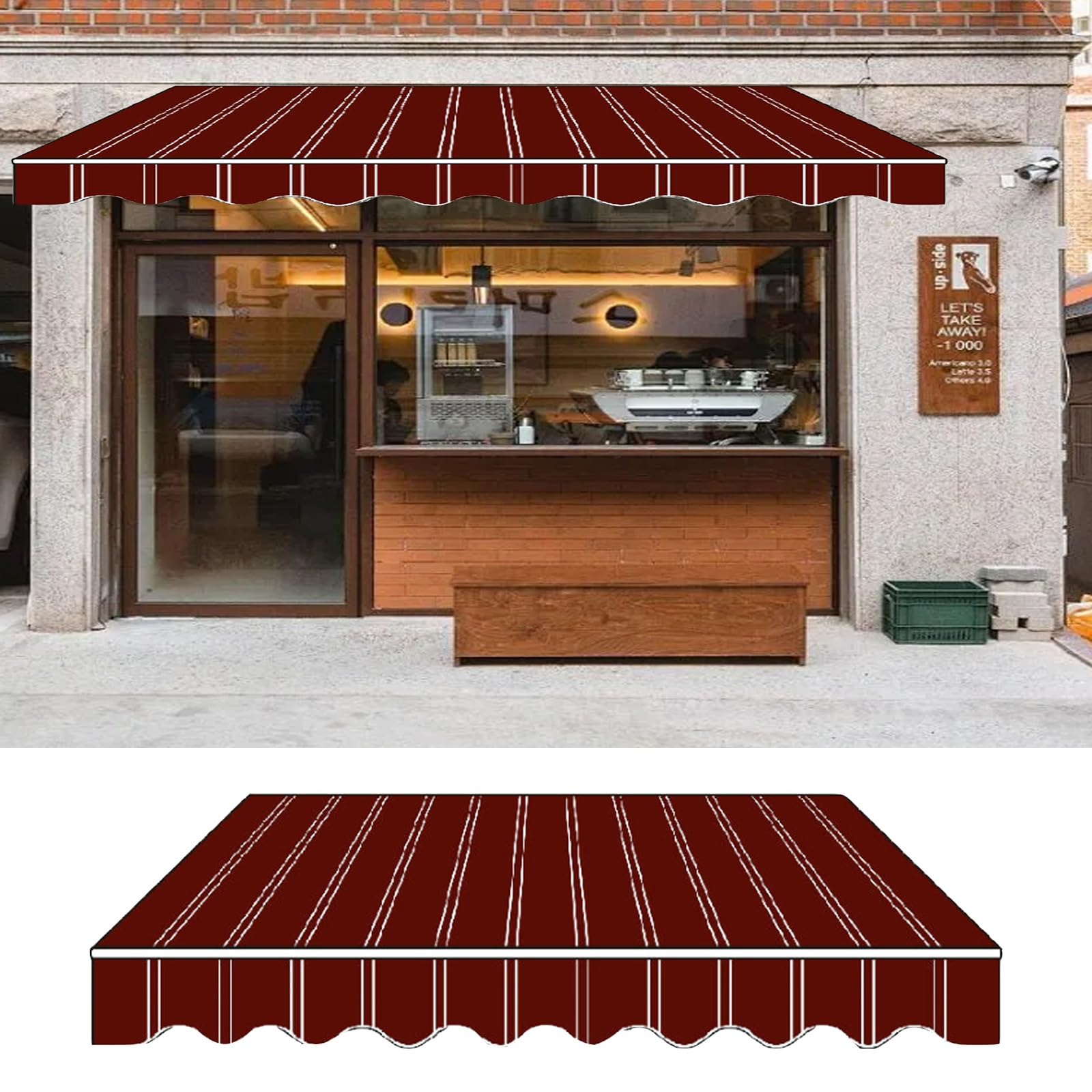 Sunsetter retractable awning fabric replacement,sunsetter patio cover replacement pvc oxford cloth,replacement Many Sizes Fabric Retractable Awning,Top Sunshade Canvas for courtyards,porches(Me
