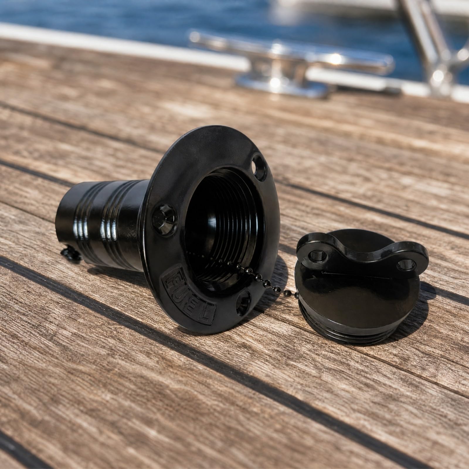 Marine-Einfüllstutzen | Korrosionsbeständiges Design, Decksverschraubung, für Yacht, Bootsbesitzer, Schwarzes Wasser