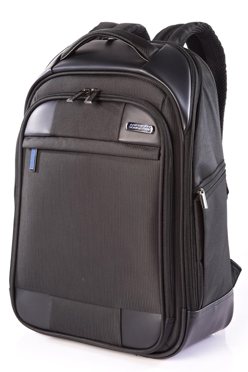 Merit 15.6" Laptop Backpack, 25L Capacity, 100% Polyester, Black|Smart Sleeve|Water Resistant Material|Front Organiser Pocket|Adjustable Strap - 1 Year International Warranty