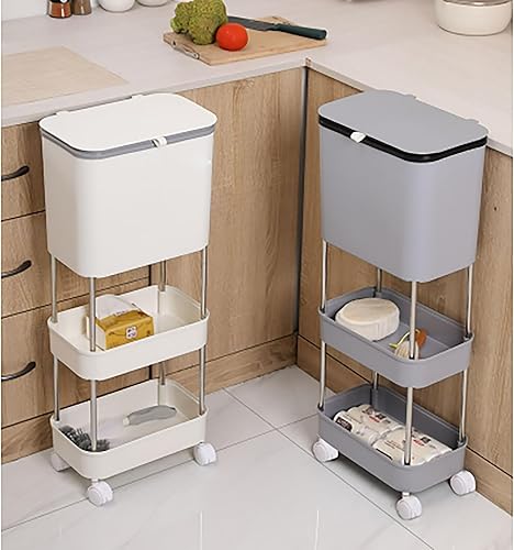 Miniatura 6 de Cubo de compost de cocina para compostaje, papelera extraíble para cocina del hogar, papelera extraíble, cubo de basura multifuncional en capas,