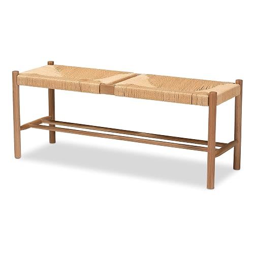 Baxton Studio Saura Mid-Century Modern Oak Brown Finished Wood and