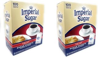 Imperial Sugar Pure Cane Sugar Packets 100 packets - 2 boxes