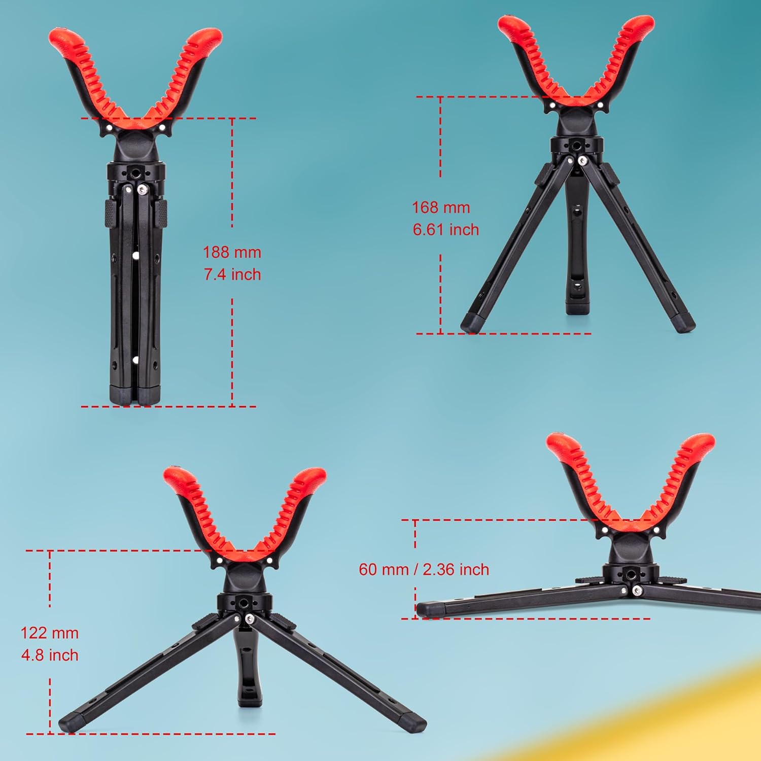 Zeadio Camera Tripod Rest, 2.4-6.6 inch Adjustable Tripod Rest Stand with 360 Degree Rotation V Yoke for All Camera