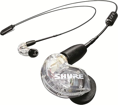 Shure SE215 Wireless Earphones with Bluetooth 5.0, Sound Isolating, Clear (SE215-CL+BT2-EFS)