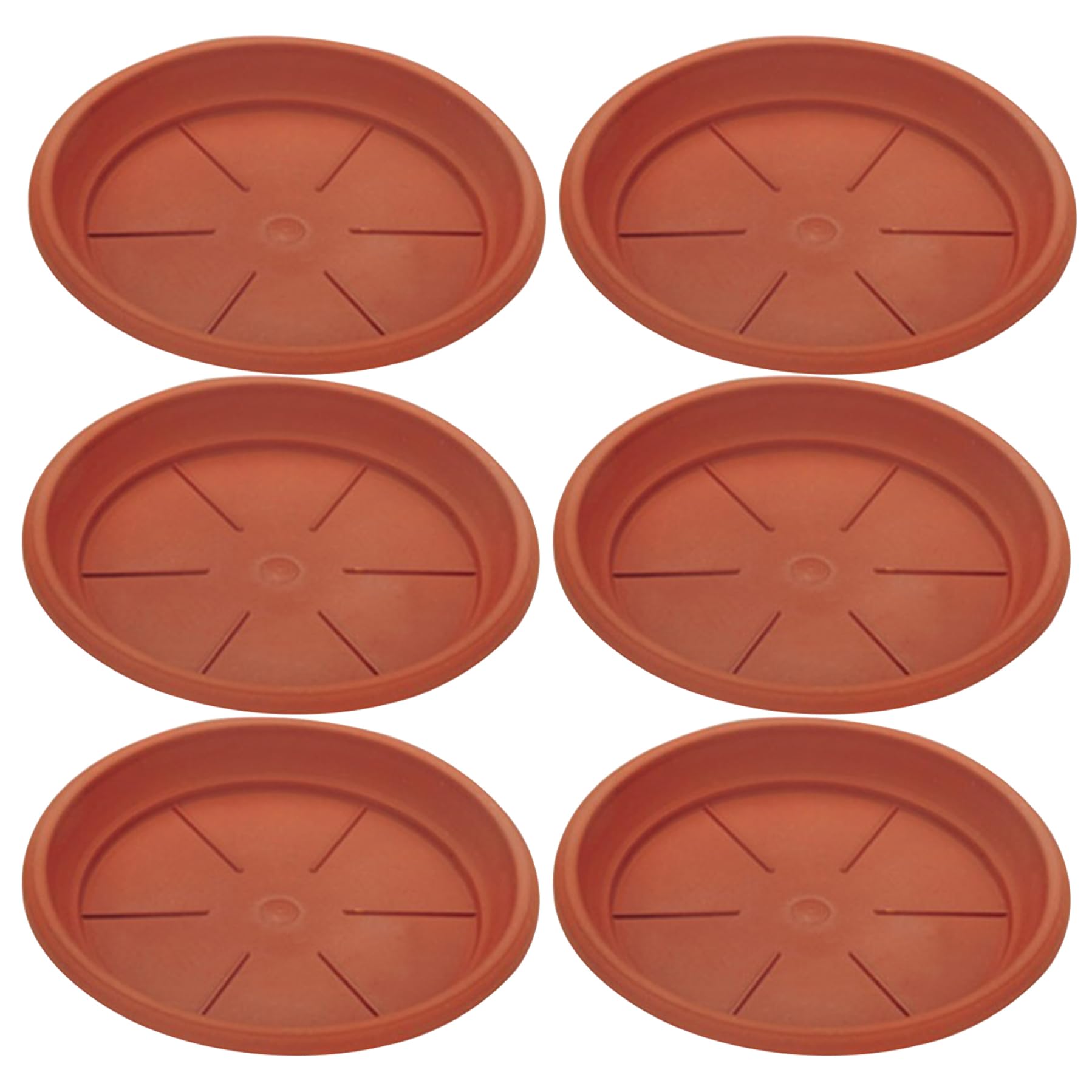 Soucoupe pour plantes 22,9 cm lot de 6 plateaux orange en plastique pour pots de fleurs