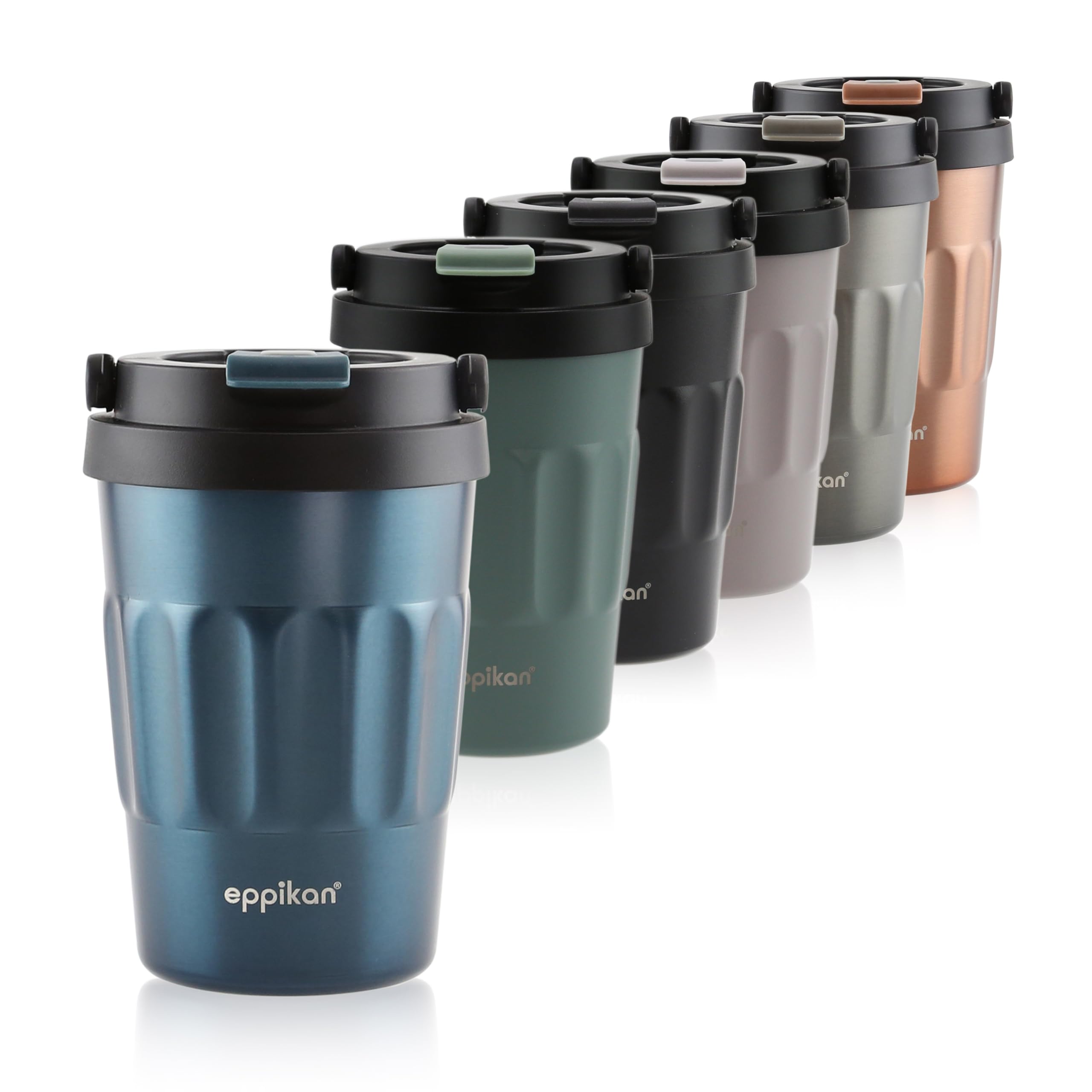 eppikan eppiCafé Edelstahl Thermobecher mit klappbarem Tragegriff
