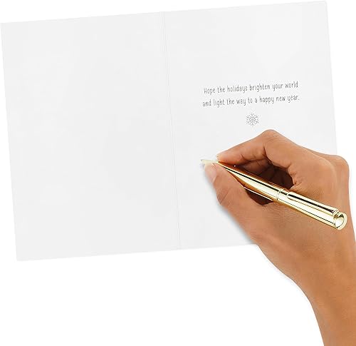 Miniatura 6 de Hallmark Surtido de tarjetas de Navidad en caja boho (16 tarjetas y sobres) rosa pastel, morado, verde esmeralda, paloma