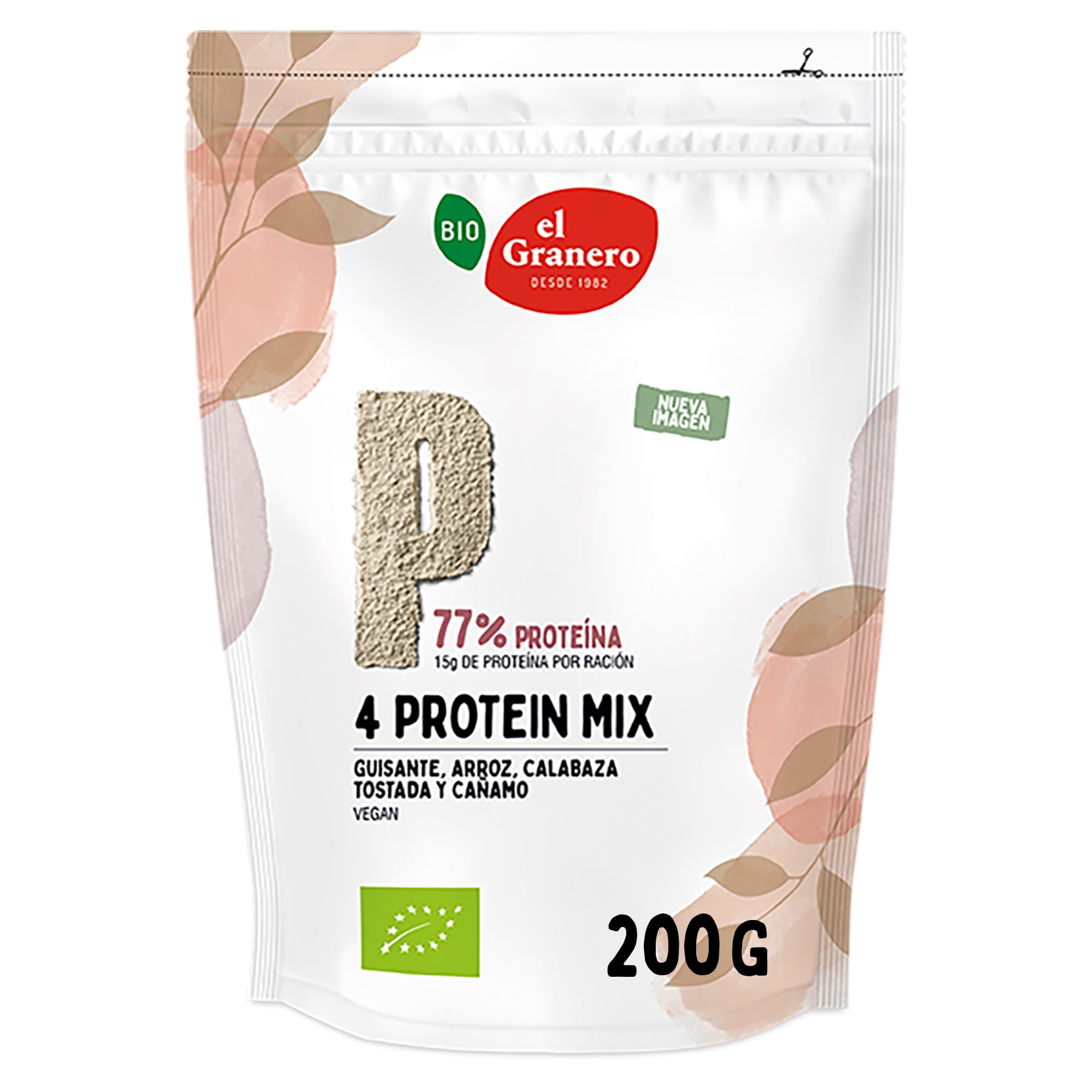 El Granero Integral - Mix de Proteínas Ecológico de 200 g - Incluye Guisante, Arroz, Calabaza Tostada - Con Aminoácidos Esenciales - Ideal para Deportistas - Apto para Veganos