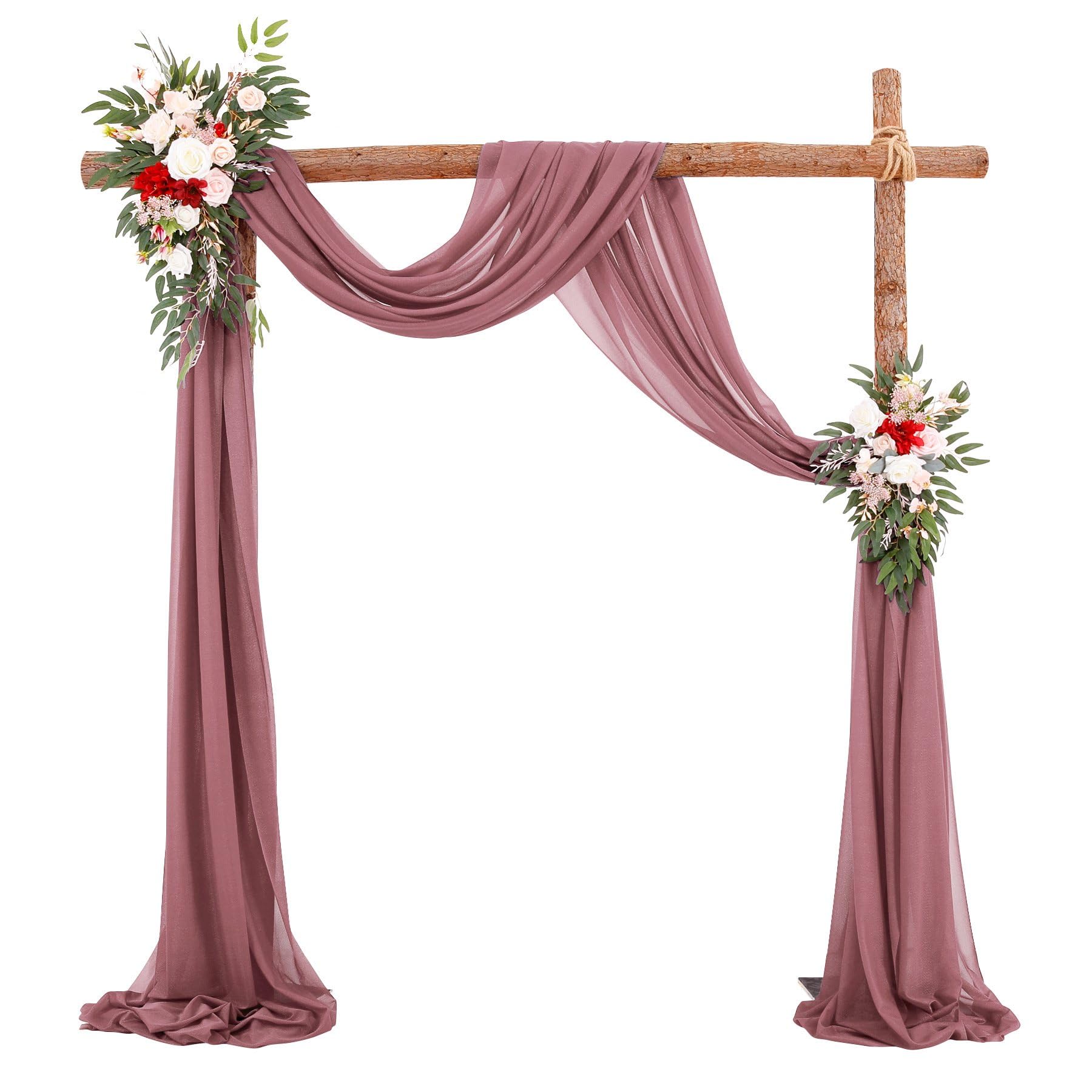 Hochzeitsbogen Vorhänge aus Chiffon, Elegantes und fließendes Design, durchsichtiger Stoff, Brautbogen Vorhänge für Hochzeitsdekoration im Freien, Zeremonie Vorhang Hintergrund