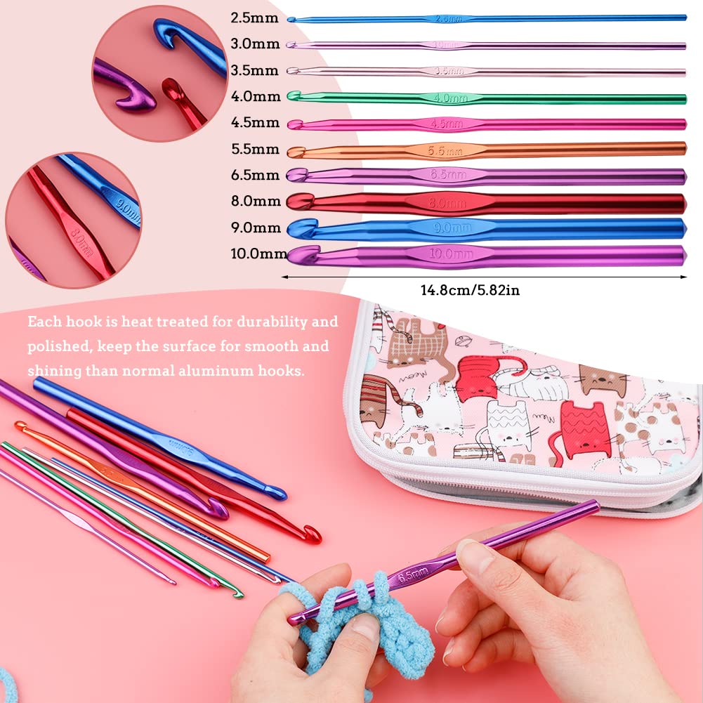 Set Uncinetti 127 Pezzi | Ergonomico Con Aghi E Accessori | Per Principianti E Esperte Di Lavoro A Maglia - Foto 4