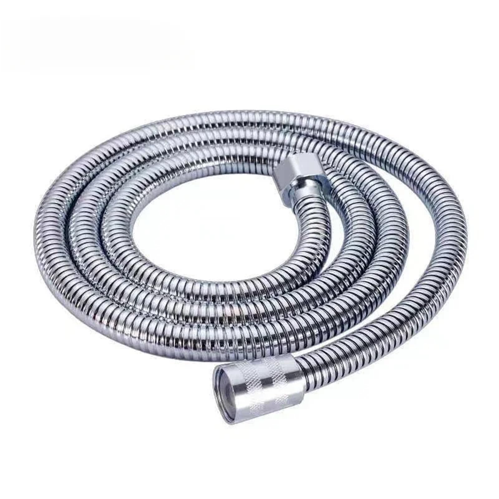 Fbanulpex Silver Universal Chrome Shower Pipe, Shower Hose Stainless Steel Multicolor 1.5-2M(,1.5M)