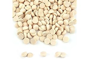200-Piece Wooden Half Beads for Creative DIY Projects