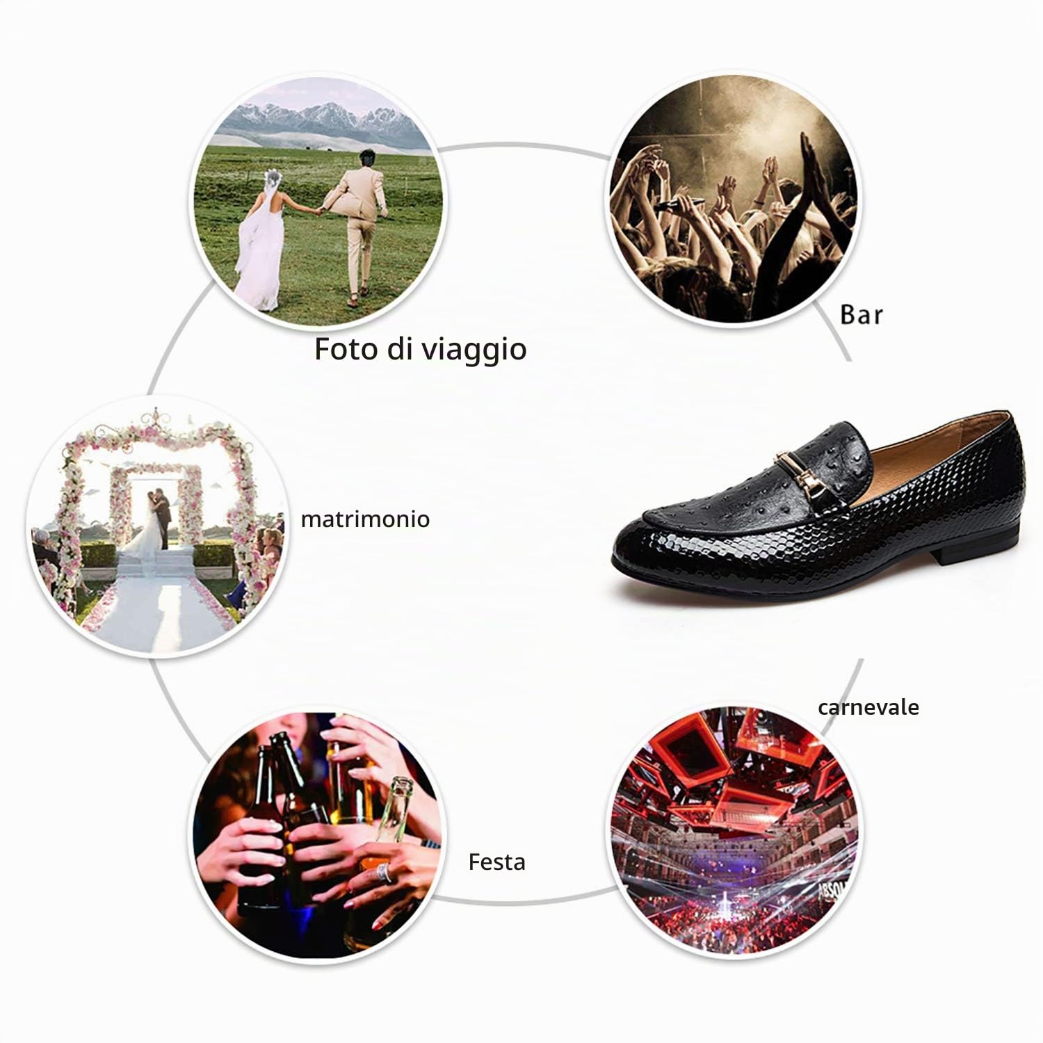 JITAI Scarpe Leggere Mocassini da Uomo in Ecopelle Mocassini Uomo Scarpe Casual alla Moda