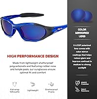 Vista 35 de X LOOP Youth Sports Polarized Sunglasses for Boys Kids Teens Age 8-16 Baseball Wrap Around UV400 Glasses