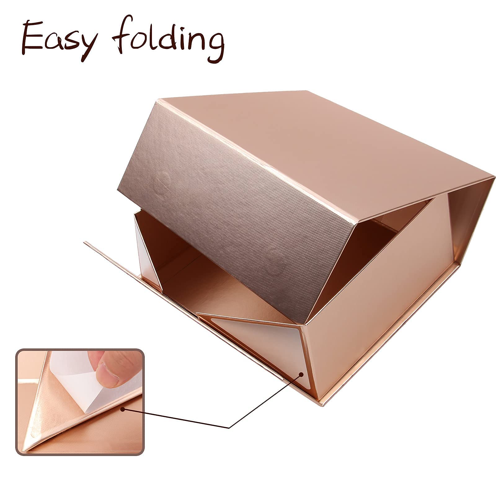 Amazon.com: Rsgift Rose Gold Magnetic Empty Gift Box,7.8x7x3.1