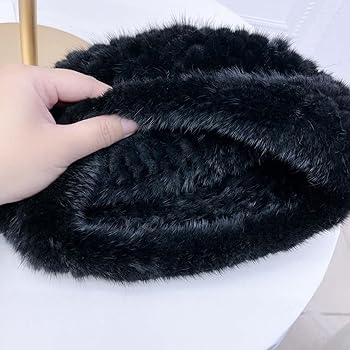 Amazon.com: Mens Warm Hats Real Mink Hair Hat Skullies Beanies
