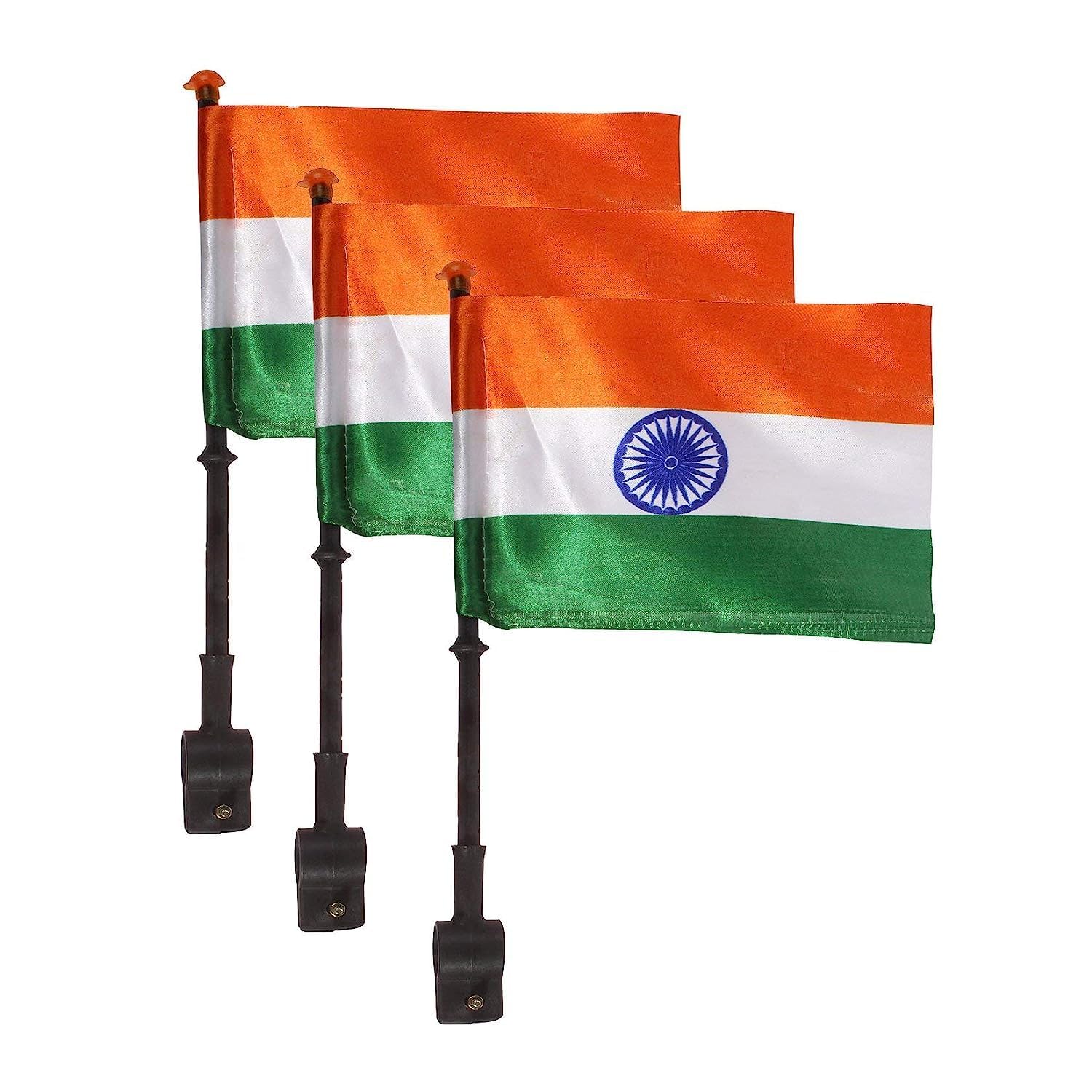JAGMOOLYA PRODUCTS Indian Tricolor Flag For Bike and Scooty Trianga Flag With Stand/Independence Day/Republic Day Celebration (PACK OF 3)-image-40