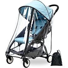 Lusinus Stroller Rain Cover Thick EVA Waterproof Windproof Canopy Compatible with YOYO Breathable with Side Vents Includes Oxford Waterproof Drawstring Bag Baby Stroller Accessory