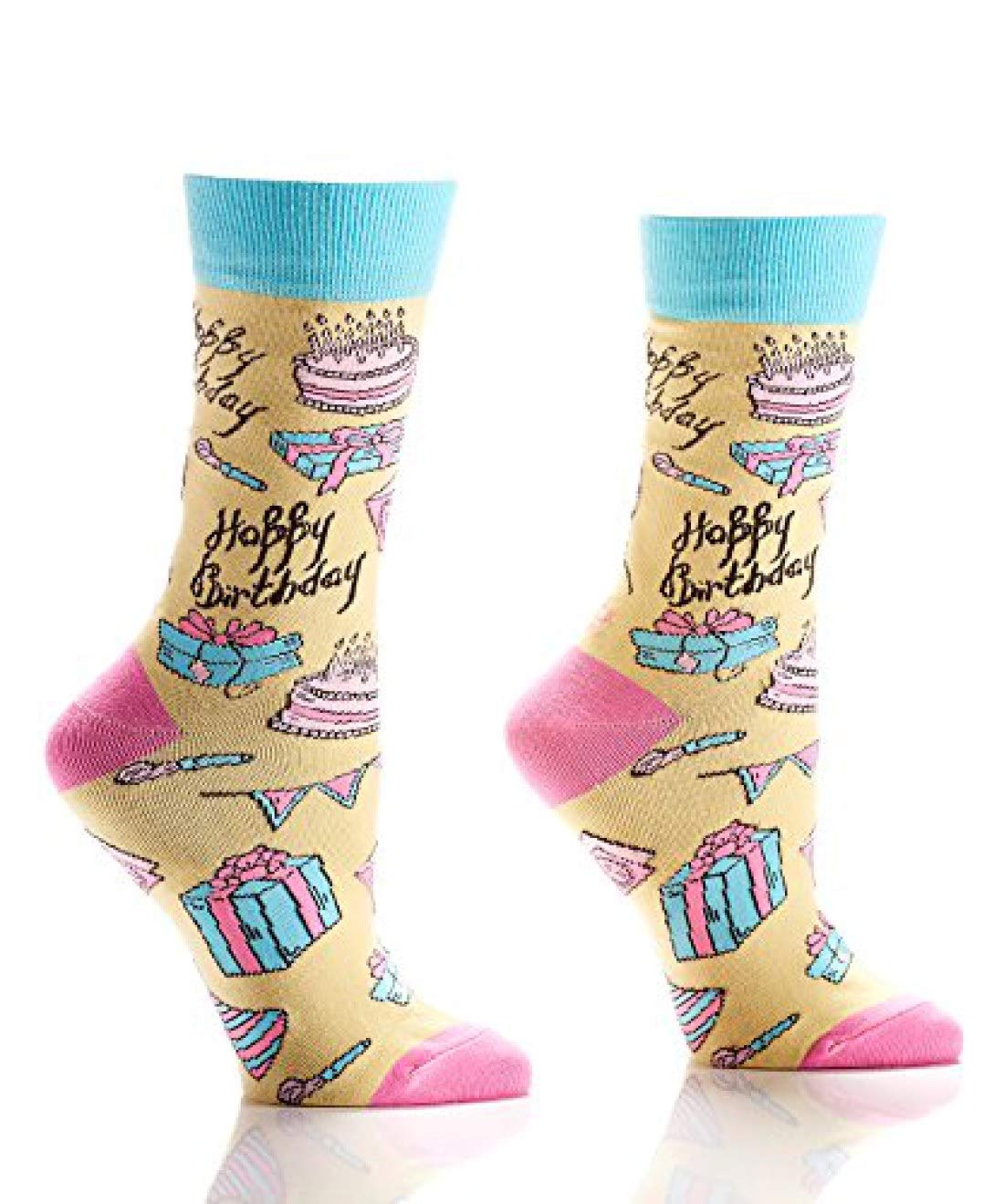 Women's Crew Socks - Happy Birthday
