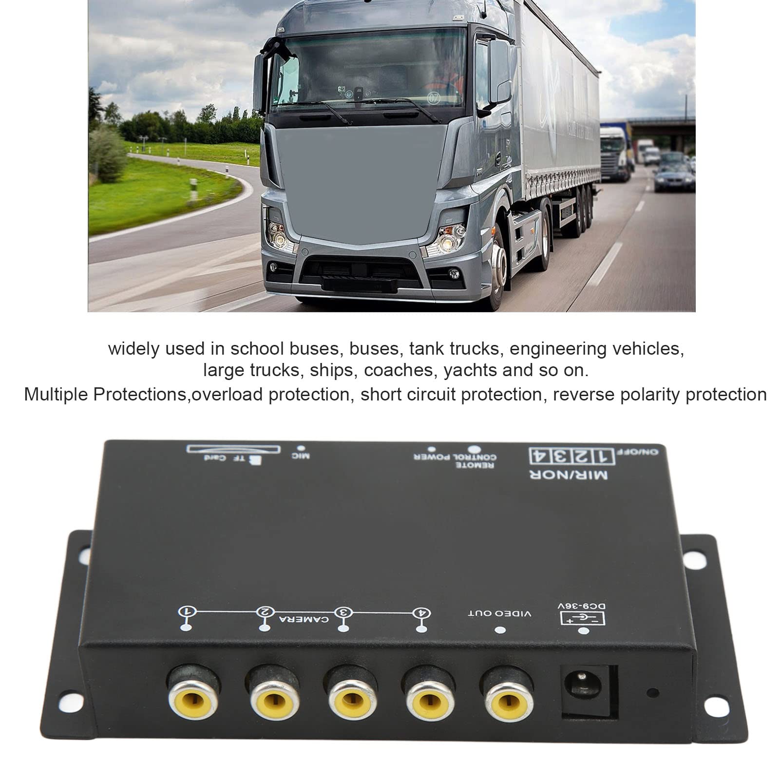 Uxsiya Enregistreur vidéo numérique pour véhicules, algorithme Multi-Protection DC9‑36V Mini MDVR H264 pour Camion pour camionnette