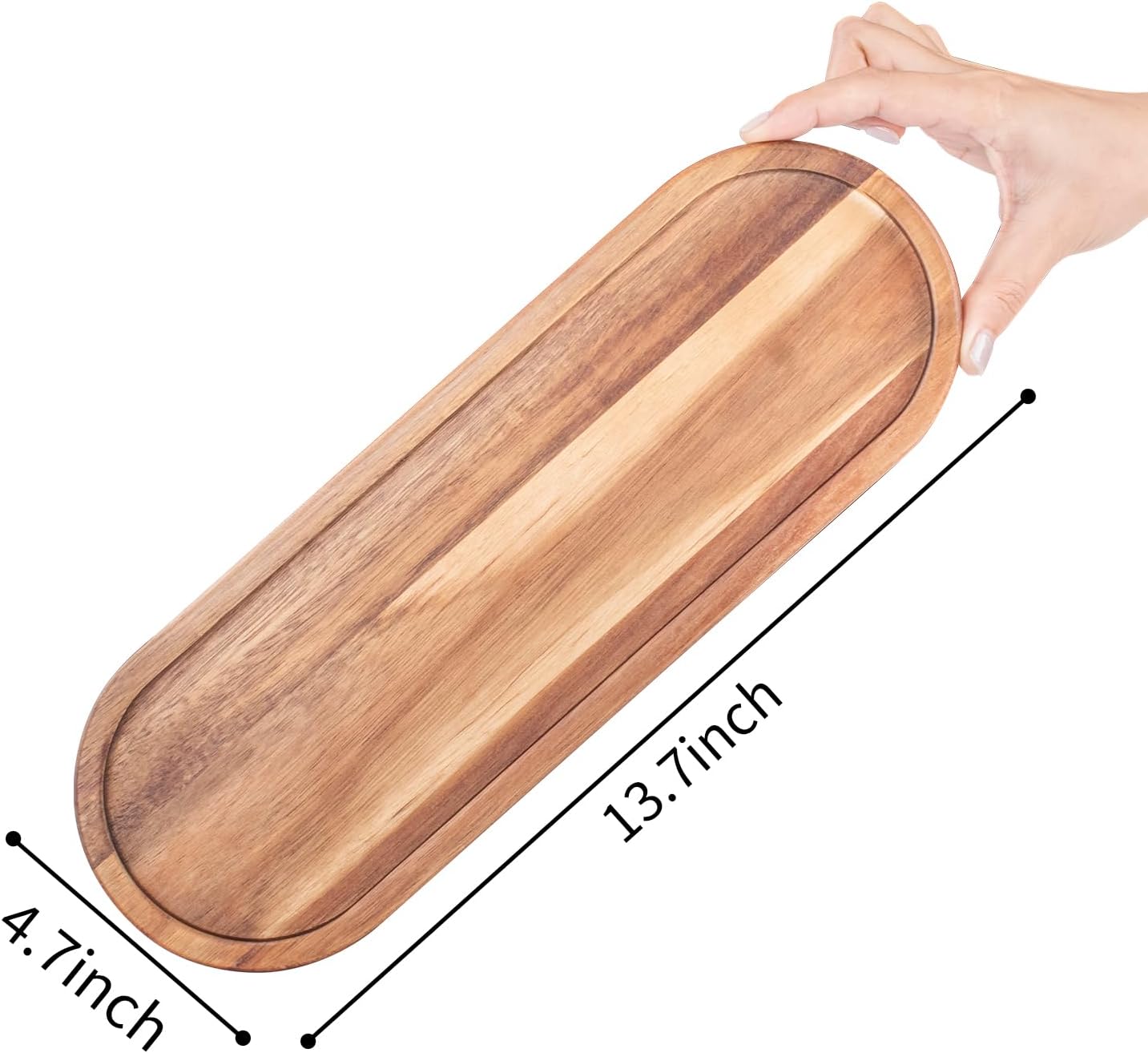 Wooden Decorative Trays 1PCS Farmhouse Wood Tray Bathroom Vanity Bathroom Counter Wood Trays Home Rustic Decor Trays, Bathroom Tray Countertop, Wooden Trays for Decor Vanity Trays - Image 2