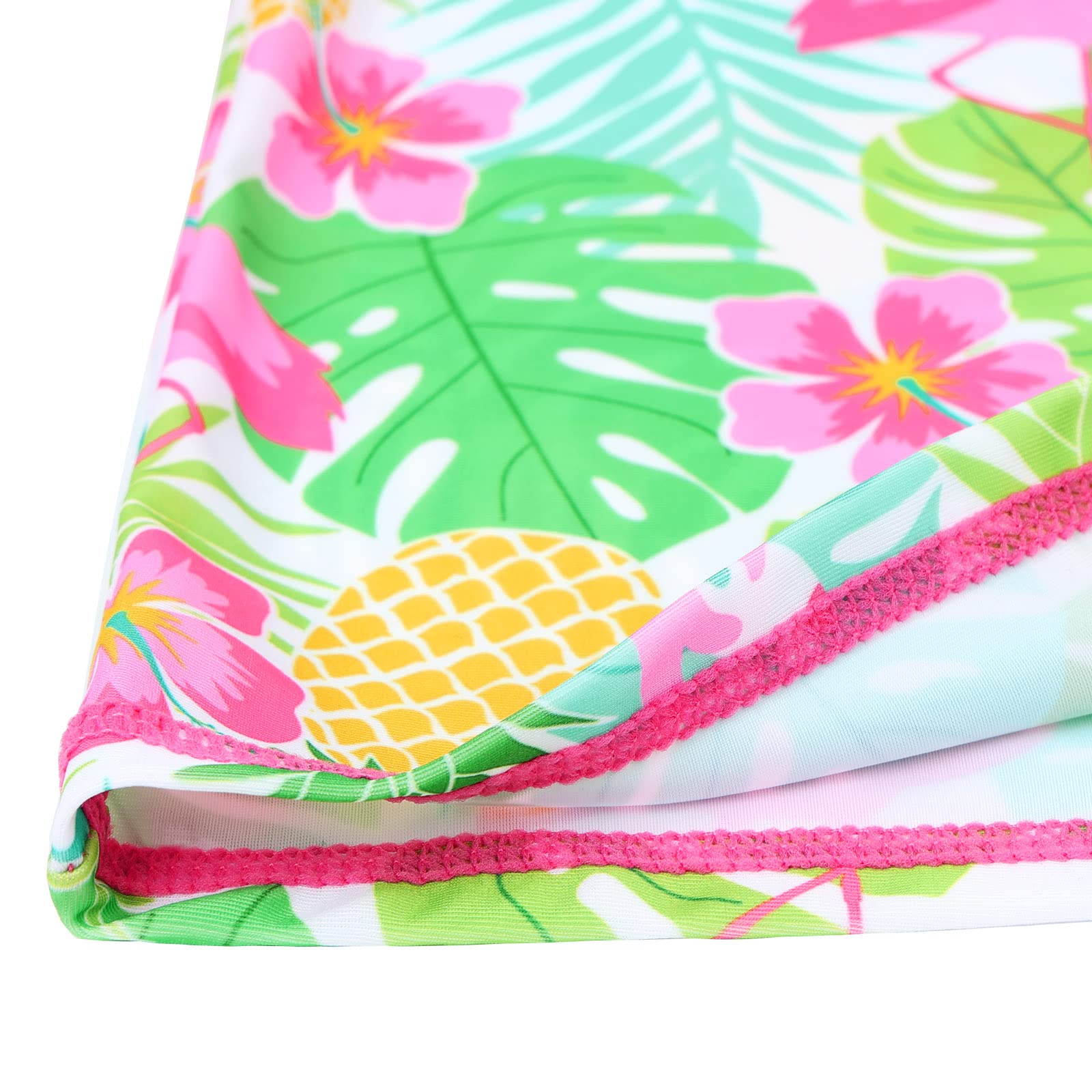 HUAANIUE Filles Enfants Maillot de Bain 2 Pièces Enfants Filles Plage Combinaison de Bain à Manches Courtes 2-12 Ans
