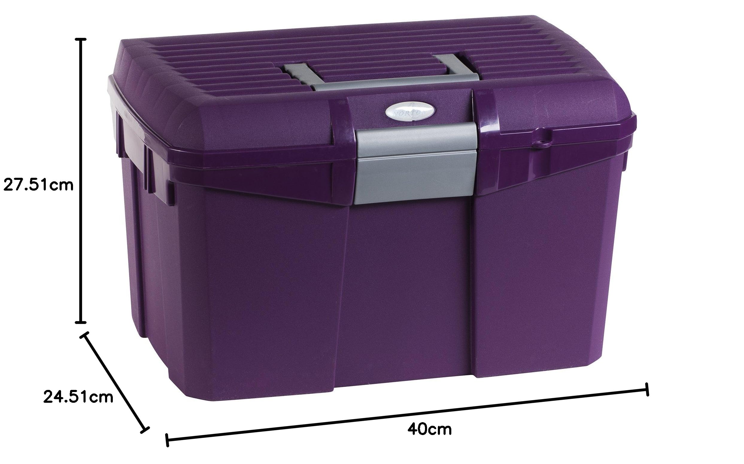 Norton 700004 Boîte à Tack Box Mixte Adulte, Violet/Gris, 40 x 27,5 x 24,5 cm