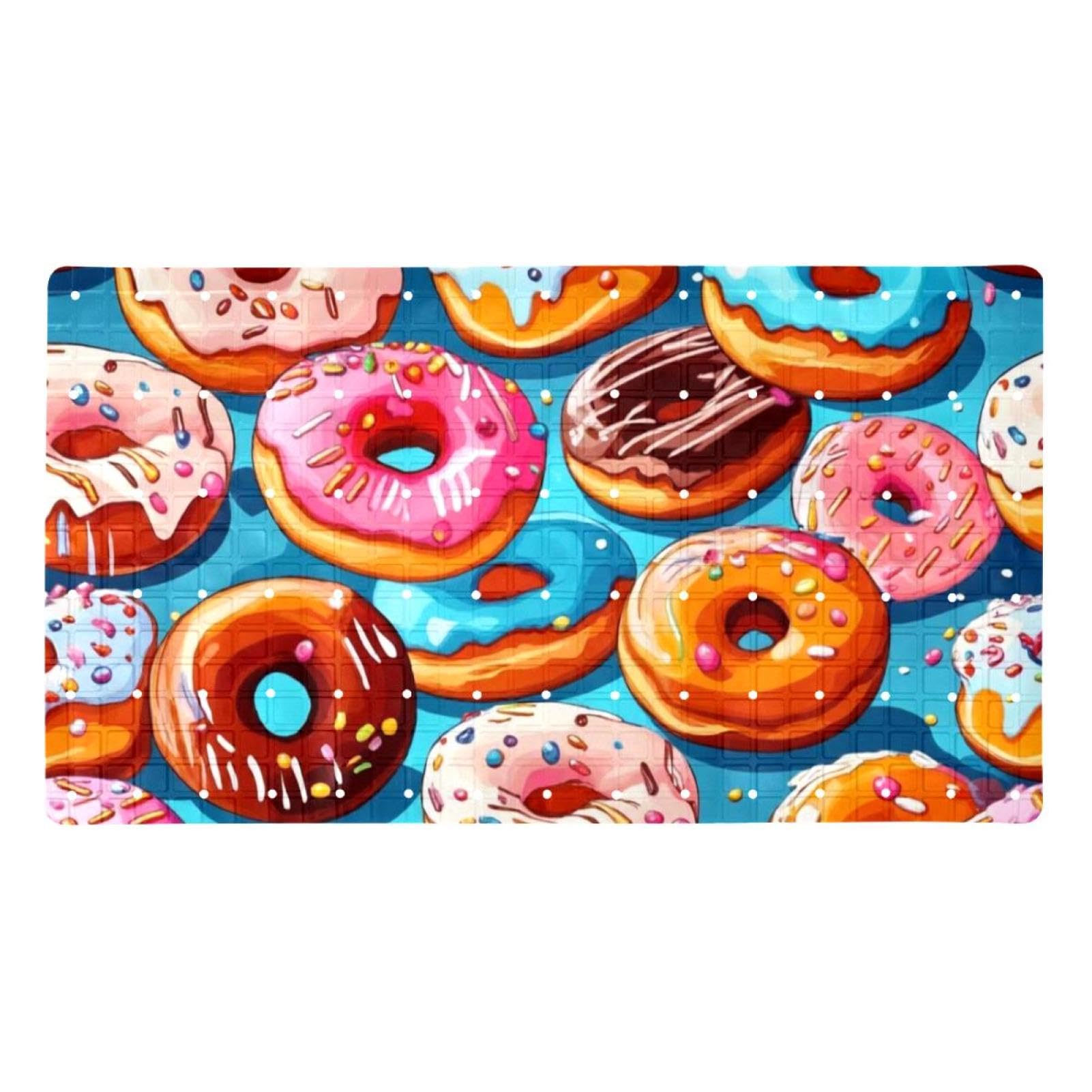 Tapis de bain antidérapant donuts séchage rapide extra long