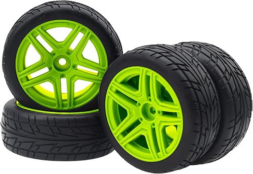 Miniatura 3 de OD2.75 pulgadas, llantas de cubo hexagonal de 0.479 pulgadas, llantas de nailon y goma compatibles con HSP Tamiya HPI, Kyosho Traxxas WLtoys 110 112