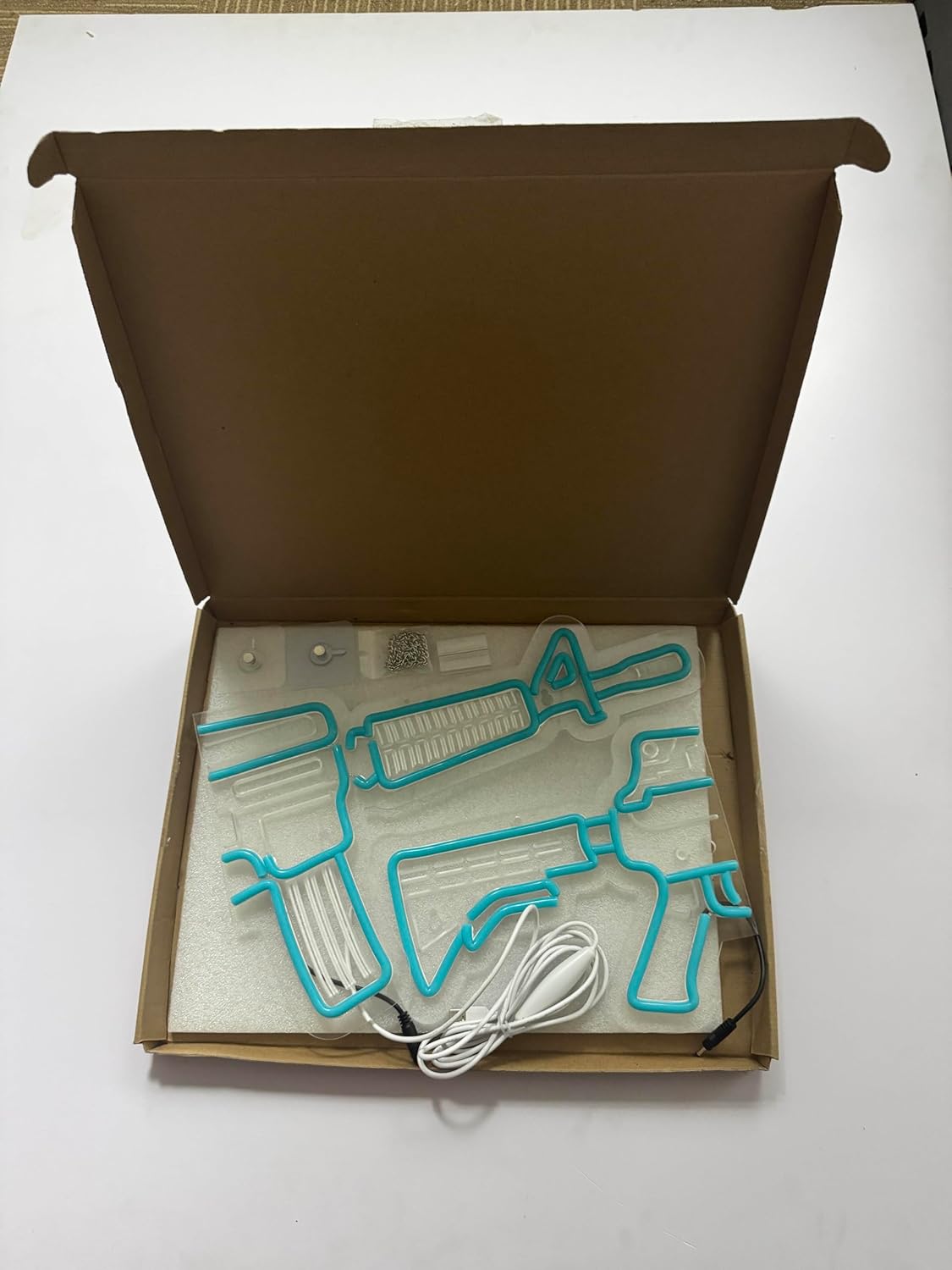 Gun Neon Sign M4 Neon Sign for wall decor Large Size(26.8x10.6 Inch) Smart plug timer compatible USB Powered Dimmable Bar Wall Decor for Man Cave Home Pub - Image 8