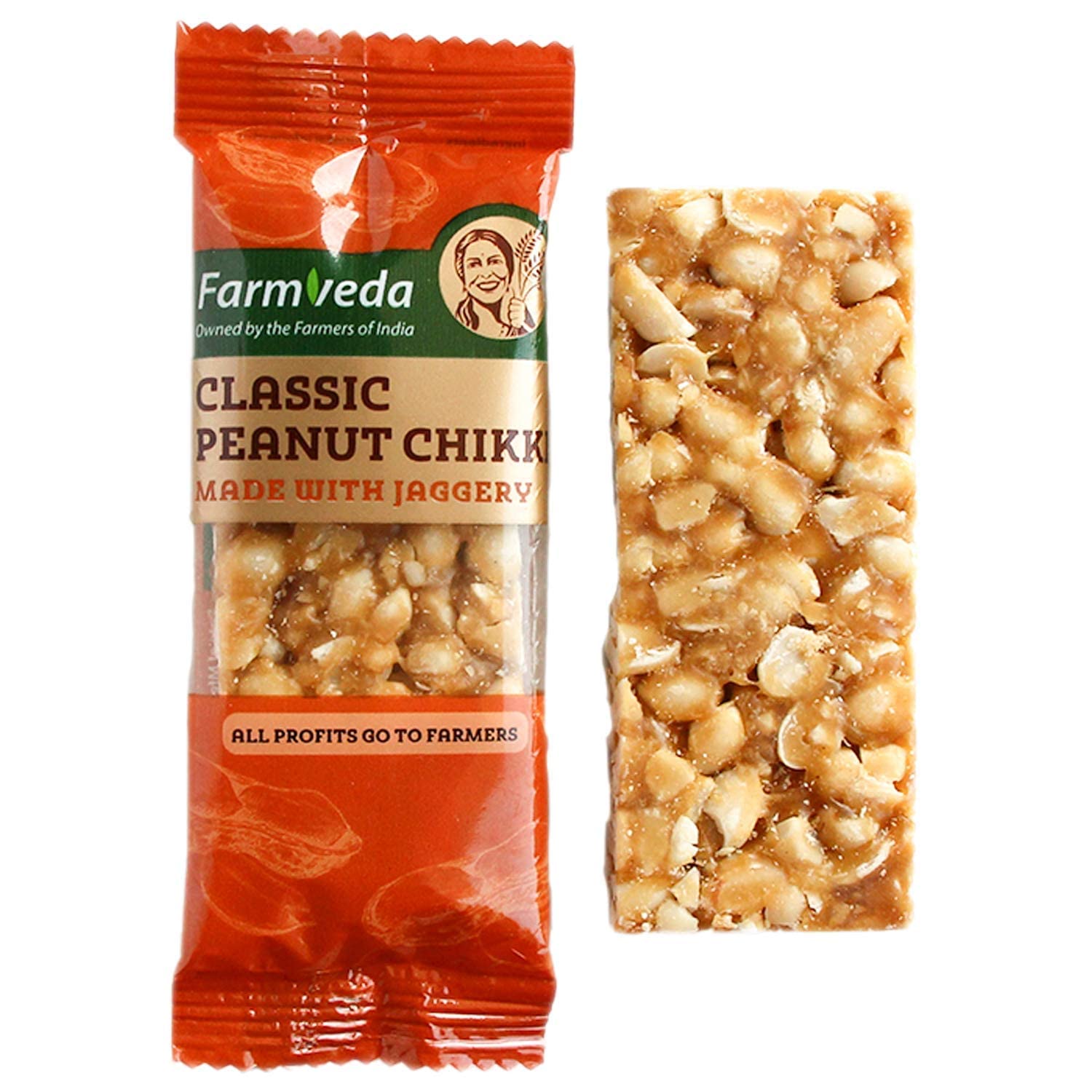 Farm Veda Classic Jaggery Peanut Chikki Bar (30 Packets) | Delicious & Crunchy Peanut Bar | Preservative-Free, Natural & Non-Gmo | Sourced Directly From Farmers (B08QYPYZWX) Amazon Price History, Amazon Price Tracker
