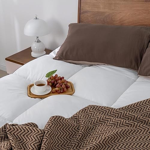 Miniatura 2 de QUEEN ROSE Cubrecolchón tamaño Queen e Twin, extra suave, para cama firme, caja deflectora gruesa que se enfría como una nube, relleno alternativo