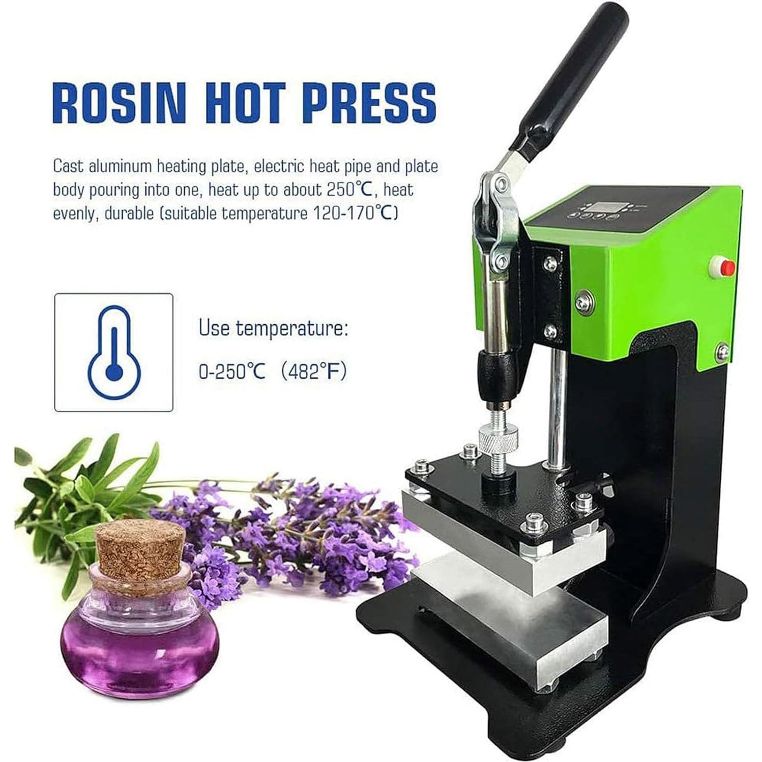 Mini máquina manual de transferencia por sublimación con forma de bolígrafo, 2,4" x 4,7", doble calentamiento, control digital LCD, doble voltaje 110V 220V.