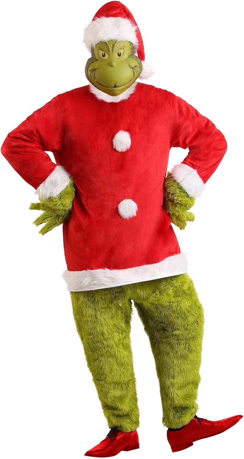 Dr. Seuss The Grinch Santa Deluxe Costume with Mask
