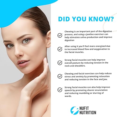 Miniatura 9 de Ejercitador de mandíbula para hombres y mujeres  3 niveles de resistencia (6 piezas) tabletas de silicona para principiantes y usuarios intermedios