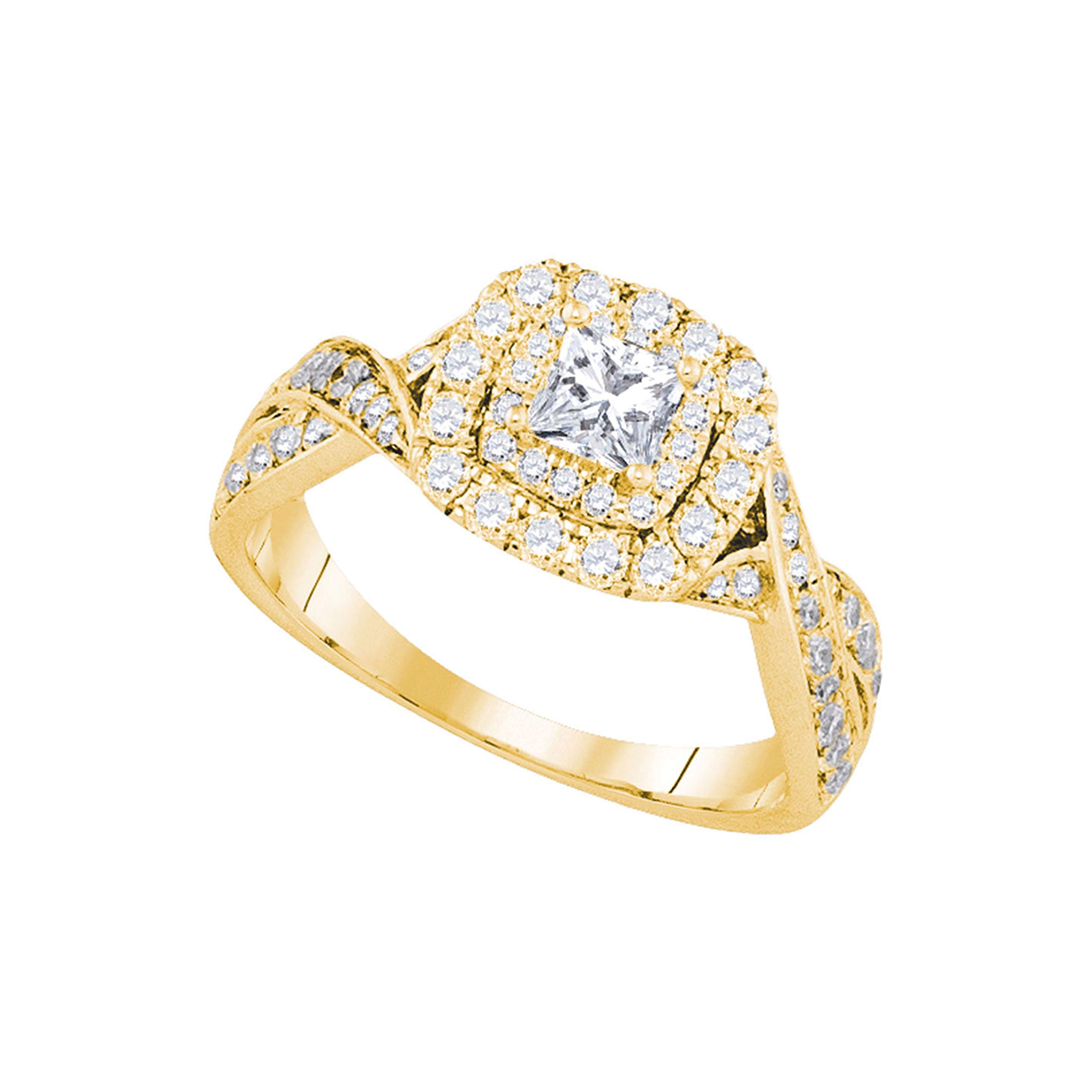 Dazzlingrock Collection 0,35 quilates (ctw), 1 quilate de oro amarillo de 14 quilates de diámetro de 1/3 quilates