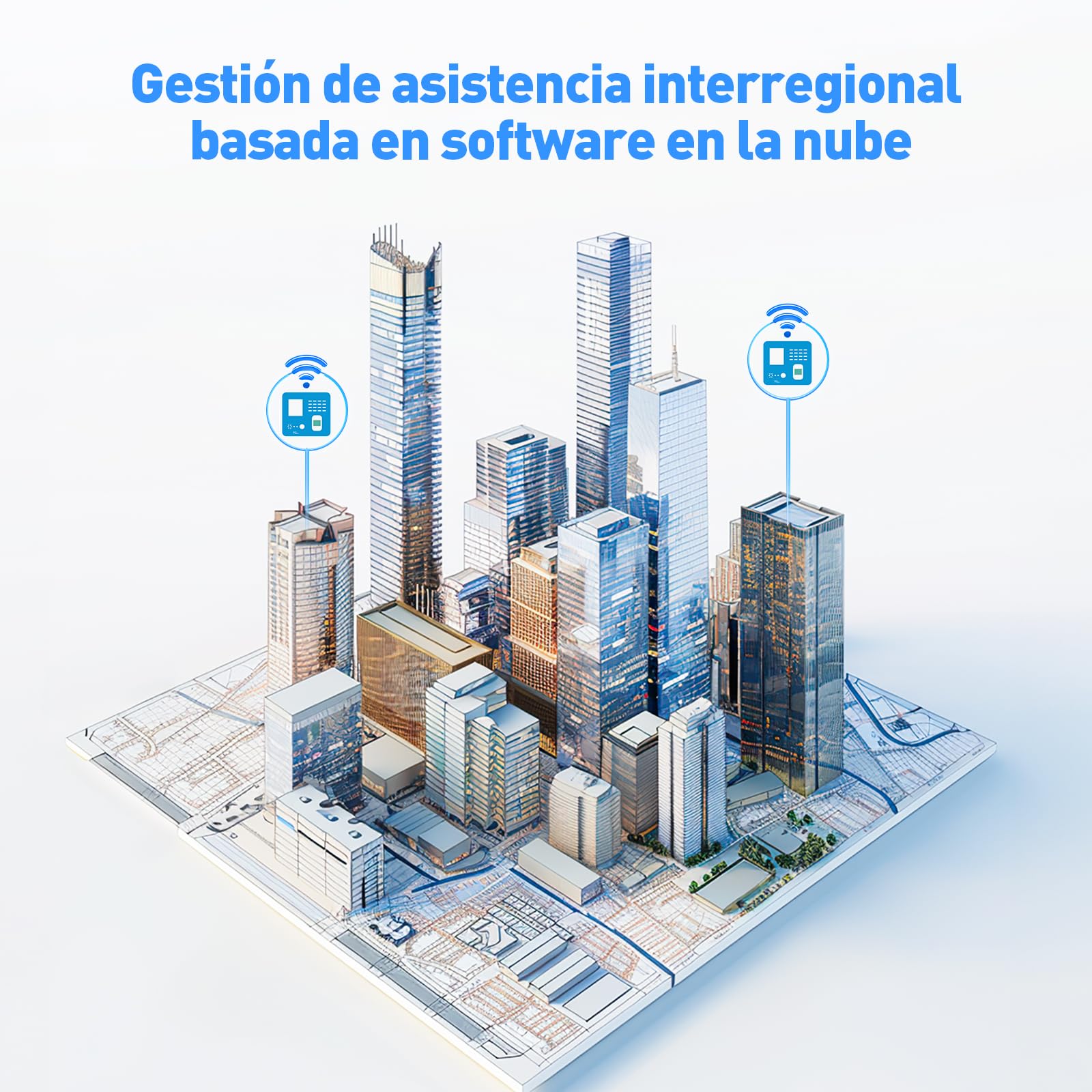 NGTeco TCI Reloj de fichar,Control horario empleados,integración de Tarjetas faciales, Dactilares, RFID y Pin, Nueva función de Lista Negra，Versión Inglesa(cuota mensual 0)