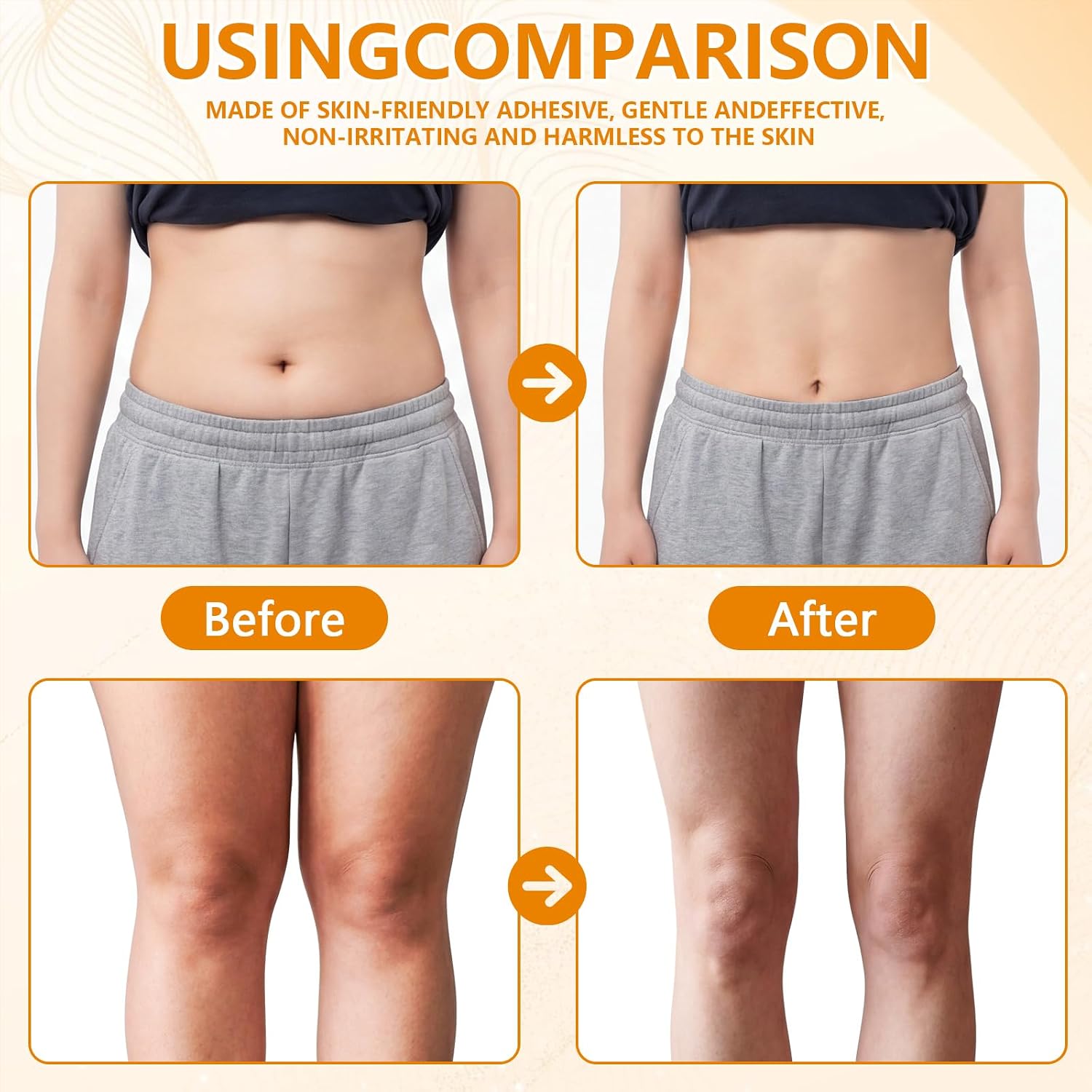 Konohan 4.7 Inch × 20 Feet Body Lifting Tape Roll Invisible Waterproof Transparent Cellulite Adhesive Tightening Sagging Loose Skin Tape for Thighs Arms Leg Breast Abdomen Buttocks