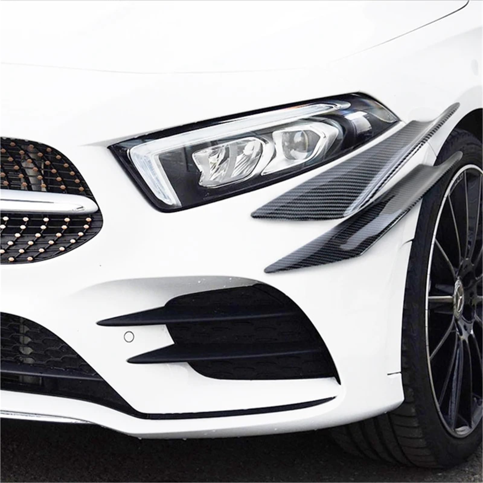 Front Bumper Splitter dachowy Pasuje do motocykla Yamaha i samochodu Motocykl Zderzak przedni Spoiler Wing Splitter Zestaw boczny Trim Canards Valence Chin