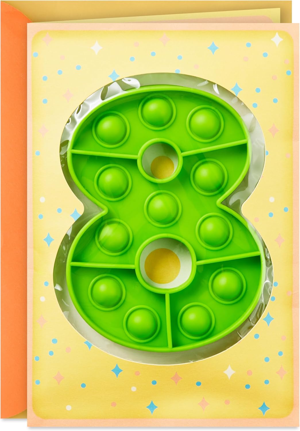 Hallmark 8th Birthday Card for Kids with Detachable Pop It! Toy