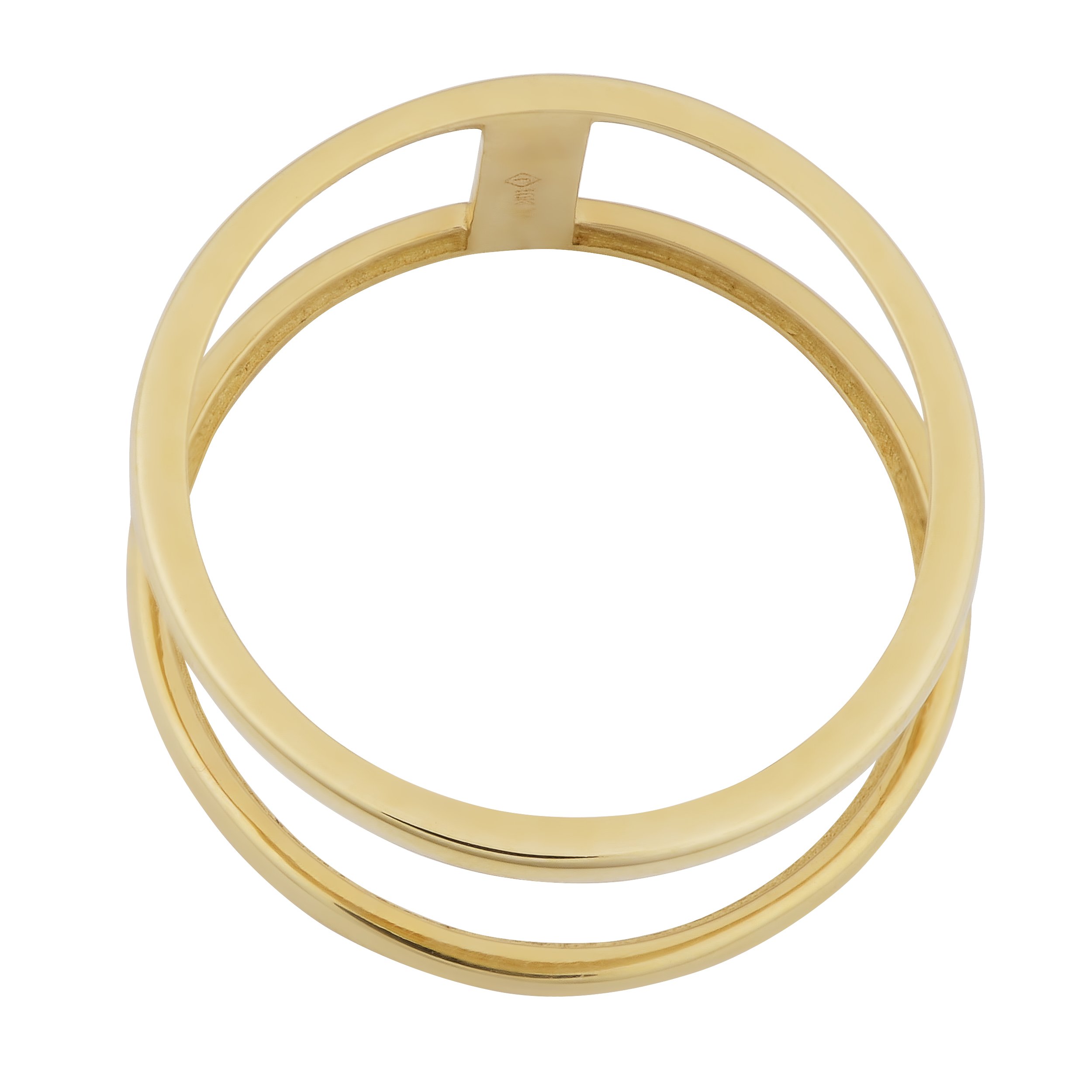 10 K Amarillo Oro Barra Doble Anillo