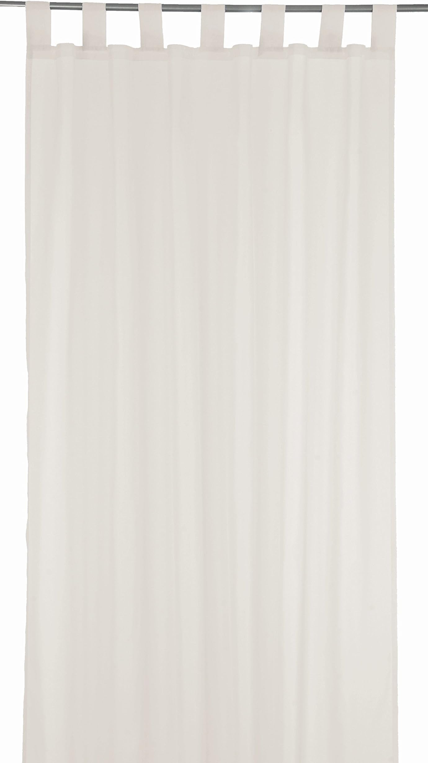 Tab-top Curtain, Decorative Curtain, Drape. Curtain, Tab-top Curtain, Decoration for the Living Room or the Bedroom, UNI - 140&nbsp;x 245&nbsp;cm&nbsp;&ndash;&nbsp;Available in White, Green, Beige and Orange&nbsp;&ndash;&nbsp;by brandseller, Weiß, 140 x 245 cm