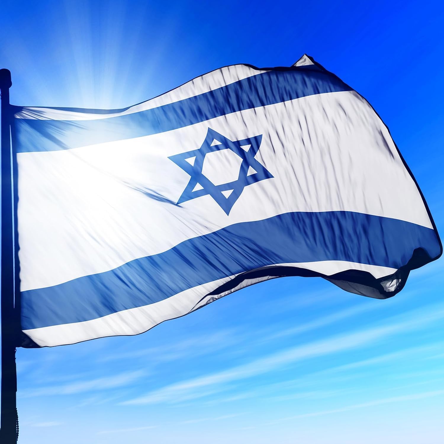 Israeli Flag | 3x5 Ft | Israeli Flag, Country Flag, Garden Flag, Indoor/Outdoor Decoration, Vibrant Colors, Brass Grommets(1pc - style 1)