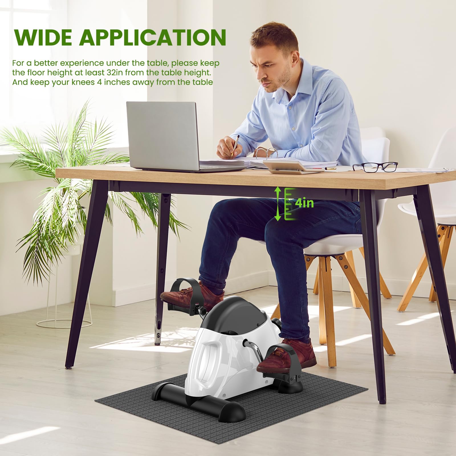 Sportneer Pedaltrainer pour personnes âgées, mini hometrainer avec écran LCD, appareils de fitness pour la maison – vélo de table, ergomètre pour seniors, entraîneur de bras et de jambes pour seniors